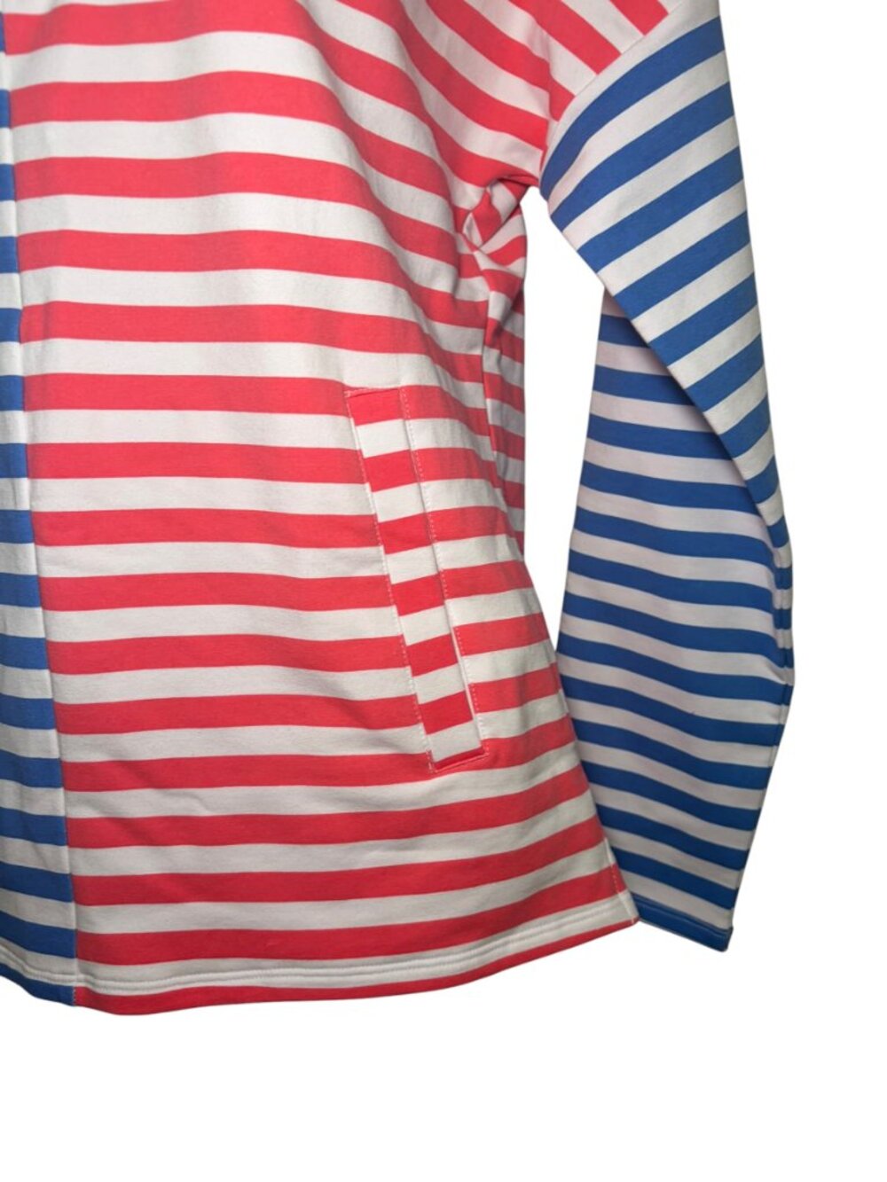 Addison Bay Delancey Quarter Zip Pullover Stripe Sweatshirt M NWT - Picture 6 of 8